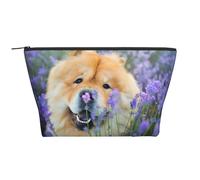 Chow-Chow Dulce Esponjoso Marrón Perros Púrpura Salvaje, Bolsa de artículos de tocador Bolsa de Maquillaje Bolsa de cosméticos Bolsa de artículos de tocador de Viaje portátil