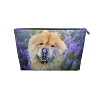 Chow-Chow Dulce Esponjoso Marrón Perros Púrpura Salvaje, Bolsa de artículos de tocador Bolsa de Maquillaje Bolsa de cosméticos Bolsa de artículos de tocador de Viaje portátil