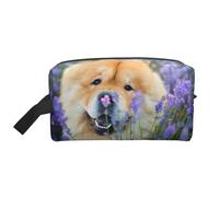 Chow-Chow Dulce Esponjoso Marrón Perros Púrpura Salvaje, Bolsa de Maquillaje Bolsa de cosméticos Bolsa de artículos de tocador de Viaje portátil Organizador de Bolsa de Maquillaje