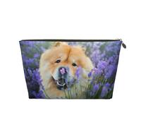 Chow-Chow Dulce Esponjoso Marrón Perros Púrpura Salvaje, Bolsa de Maquillaje Bolsa de cosméticos Bolsa de artículos de tocador de Viaje portátil Bolsa de artículos de tocador
