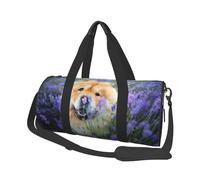 Chow-Chow Dulce Esponjoso Marrón Perros Púrpura Salvaje, Bolsa de Viaje de Gran Capacidad, Bolso Redondo, Bolsa de Viaje Deportiva, Bolsa de Mano, Bolsa de Fitness
