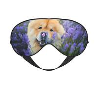 Chow-Chow Dulce Esponjoso Marrón Perros Púrpura Salvaje, Cubreojos completos Antifaz bloqueador de luz Antifaz para dormir Antifaz suave con los ojos vendados Noche