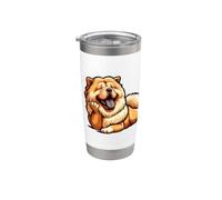 Chow Chow Lindo Perro Divertido Chow Chow Arte Kawaii Perro Vaso térmico de acero inoxidable de doble pared