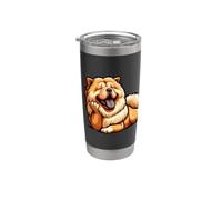 Chow Chow Lindo Perro Divertido Chow Chow Arte Kawaii Perro Vaso térmico de acero inoxidable de doble pared