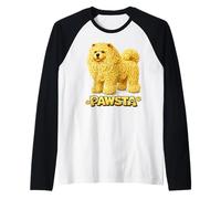 Chow Chow Spaghetti Fideos Comida Italiana Cachorro Am Camiseta Manga Raglan