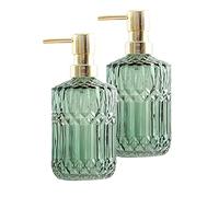 Chrasy Dispensador de jabón, 2 Pcs de Botella Líquida Dispensadora de Jabón de Cocina de Estilo Elegante con Bomba de Material ABS para Detergente para Lavavajillas, Aceite Esencial