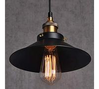Chrasy Industrial Vintage Lámpara Colgante, Retro Negro Metal Luz Lámpara de Techo Iluminación Colgante, E27 Lámparas de Araña Para Dormitorio Pasillo Comedor, Ø22cm