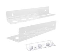 Chrees 2 unids bolas pequeñas estante de exhibición, acrílico grueso montado en la pared estante flotante con 12 bolas soporte soporte para tenis de mesa béisbol decoración oficina tienda