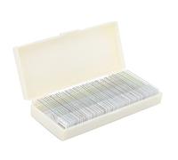 Chrees 50 Uds. De Rodajas De Muestras Microbianas, Portaobjetos De Vidrio para Microscopio Preparados para una Estructura Organizativa Clara en Clases De Biología