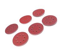 Chrees 6 Tipos 60 Discos de Lijado con Cierre de Gancho y Bucle de 5 Pulgadas para Pulir Madera, Piedra, Metal, Material de óxido de Aluminio
