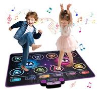 Chrees Alfombrilla de Baile Musical para Niños, Almohadilla de Juego Interactiva para Dos Jugadores con Varios Niveles de Dificultad, Alfombrilla Segura de Fibra de Poliéster con