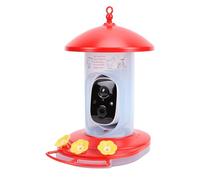 Chrees Alimentador de Pájaros Inteligente Alimentador de Colibríes con Cámara Cámara de Comedero para Pájaros 1080P 2MP AI Reconocimiento de Aves Detección de Movimiento IP65 Impe