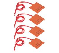 Chrees Almohadilla Calefactora de Silicona de Calentamiento Rápido Eficiente, 4 Uds., 12V, 7,5W, 50x50mm para Aislamiento de Tanques y Equipos