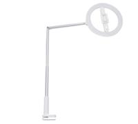 Chrees Anillo de luz con soporte, regulable, 3 temperaturas de color, 5 brillos para grabación de vídeo, transmisión en vivo, diseño plegable para escritorio, escritorio, oficina, escritorio