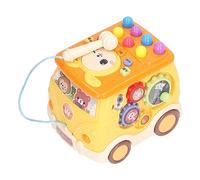 Chrees Bus Beat A Mole Toy, Cubo Educativo Interactivo de Actividades de Aprendizaje Musical con Función de Casa Inteligente para Niños Pequeños, Mejora Las Habilidades Motoras y (Amarillo)