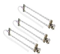 Chrees Cadena de nieve para neumáticos, cadenas de nieve, cadenas de neumáticos, 3 unidades, antideslizantes, de acero al manganeso, bloqueo de aleación de zinc, ajuste universal para coche, camión