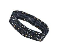 Chrees Cinturón de Yoga para Sentadillas, Bandas de Resistencia Antideslizantes, Flexibles y Gruesas para Ejercicios de Piernas y Glúteos, con Hilo de Látex Doblemente Grueso Ma (Negro)