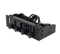 Chrees Controlador de Ventilador de PC Controlador de Velocidad del Ventilador de de Computadora Pantalla LCD Velocidad Ajustable Diseño de Disipación de Ca