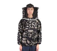 Chrees de Apicultor Transpirable con Sombrero de ala Ancha, Velo, Traje de Abeja para Prevenir Picaduras de Insectos, Mezcla de Poliéster y Algodón