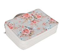 Chrees Estuche para lápices, organizador de bolígrafos, diseño de rosa, multicapa, cremallera, 252 ranuras, portabolígrafos, escuela, para adolescentes y niñas, Rosas de arroz, Casual