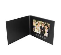 Chrees Folleto de vídeo de pantalla LCD, tarjeta electrónica, 720p, libro de vídeo de metal y plástico, 128 m de memoria, pantalla para marketing, bodas, cumpleaños con personalización (7 pulgadas)