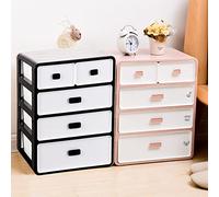 Chrees Gabinete de Almacenamiento de Ropa Interior, Organizador de Bragas y Sujetadores con Diseño de Cajones de 4 Capas con Patrón de Clasificación, para Calcetines y Artículos (Rosa)