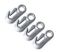 Chrees Gancho de Remolque de 4 Piezas, Gancho de Remolque de Hierro Galvanizado Resistente con Pestillo de Seguridad para Remolques, Yates, Motocicletas, Vehículos Recreativos,