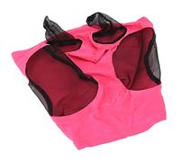 Chrees Horse Mesh Fly Mask, tejido de punto transpirable, auriculares, prevención del sol y para caballos de piernas cortas, ponis anti gusanos flyworms, agradable para la piel (rosa rojo)
