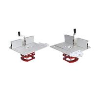 Chrees Juego de elevador de fresado con placa superior, base de elevación universal para máquinas de carpintería de 64 a 66 mm de diámetro, construcción de aleación de aluminio y carrera de elevación