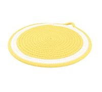 Chrees Juego de Posavasos de Cuerda de Algodón Hecho a Mano con Forma de Fruta, Elegante Tapete de Mesa, Almohadilla de Aislamiento Térmico Antideslizante para Decoración de Terraza, Hotel, 1 Pieza