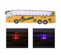 Chrees Juguete modelo de autobús, 1:50, simulación de tránsito, modelo de autobús con luz y música para (amarillo)