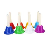 Chrees Juguetes musicales para niños, coloridas 8 notas, juego de campanas de mano de metal, fácil de jugar, adecuado para guardería, aula, terapia