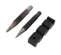 Chrees Kit de Herramientas para Romper Cadena de Motosierra, Juego Profesional de Reparación de Cadena de Acero Al Carbono con Aguja de Remachado y 20 Eslabones Maestros para