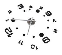 Chrees Kit de Reloj de Pared Digital 3D DIY con Escala Adhesiva, Base de Hierro de Espuma EVA, Reloj Decorativo Moderno Grande, Diseño con Pilas para Sala de Estar, Dormitorio, Oficina,