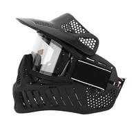 Chrees Máscara Facial para Tiro con, Casco de Seguridad para Paintball, Plástico Suave y Duradero, Lente Inastillable, Banda para la Cabeza Ajustable con Lente Antivaho de Do