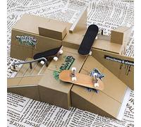 Chrees Mini Diapasón, Dedos Profesionales, Monopatín, Madera de Arce, Kit de Montaje DIY con Caja de Almacenamiento para Niños (Blanca)