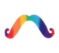 Chrees Novedad bigote auto adhesivo barba falsa colorido simulacion disfraz barba bigote para fiesta de Halloween