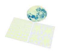 Chrees Pegatinas de pared luminosas que brillan en la oscuridad, estrellas de luna luminosas, pegatinas de pared, para sala de estar o dormitorio (verde)