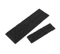 Chrees Polygons - Juego de cucharas medidoras magnéticas plegables 3 en 1 para cocinas grandes y pequeñas, material PP (negro)