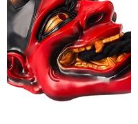 Chrees Prajna Halloween Face Cover Cover Resina Demon Face Cover for Adult Cosplay Fantasma Máscara Fantasma con Espíritus Impactantes Aplicable para Stage - Performance Requisitos (rojo resina)