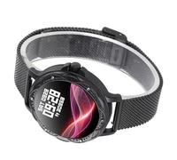 Chrees Reloj Inteligente para Mujer, Pantalla Táctil de 1,2 Pulgadas con Bluetooth 5.2, 100 Modos Deportivos, Monitorización del Sueño, Correas de Acero Inoxidable y Silicona, Asi (Negra)