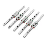 Chrees Riel Deslizante Lineal Compacto, Soporte de Bola de Acero de Alta Rigidez, Módulo de Riel, Acero Inoxidable, 5,9"