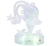 Chrees Rompecabezas de Cristal de Constelaciones 3D, Rompecabezas DIY con Luces LED para Decoración del Hogar y la Oficina, Regalos a Partir de 8 Años (Acuario)