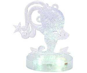 Chrees Rompecabezas de Cristal de Constelaciones 3D, Rompecabezas DIY con Luces LED para Decoración del Hogar y la Oficina, Regalos a Partir de 8 Años (Acuario)