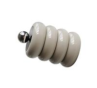 Chrees Soporte Qtip, Contenedor de Almacenamiento de Hisopos de Algodón de Resina Hecho a Mano con Tapa de Sellado, Bola de Acero Inoxidable, para Regalo Organizador de Maquillaje (Caqui)