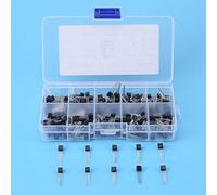 Chrees Tres silic 200pcs 10 valores NPN PNP TO -92 BC327 -BC558 Transistor Kit Surtido