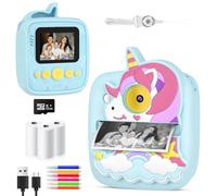 CHRERNA Camara Fotos Infantil Instantanea, Cámara Instantánea para Niños con Papel de Impresión, Juguetes Regalos para Niños y Niñas de 3 a 12 Años