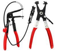 CHRI Juego de alicates de abrazadera de manguera, alicates de abrazadera de manguera con cuello recto, alicates de abrazadera de manguera para quitar e instalar abrazaderas de manguera, herramienta de