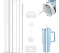 CHRI Pajita para copa stanley, accesorios para accesorios de copa stanley (plástico ecológico, transparente, con cepillo de limpieza), xiguan-04