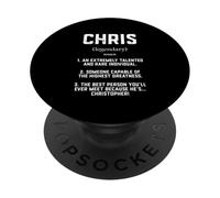 Chris Definition Funny Talented Great Cosplay Christophers PopSockets PopGrip Adhesivo